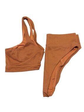 Aerie Waffle Knit High Cut Cheeky Bathing Suit Women’s Size L